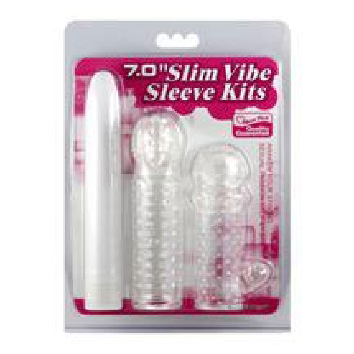 Slim Vibe Sleeve Kits 2 Yumusak Silikon Kilif ve 17.78 cm Boy Vibratrl Seks Seti AL-3-6203-1