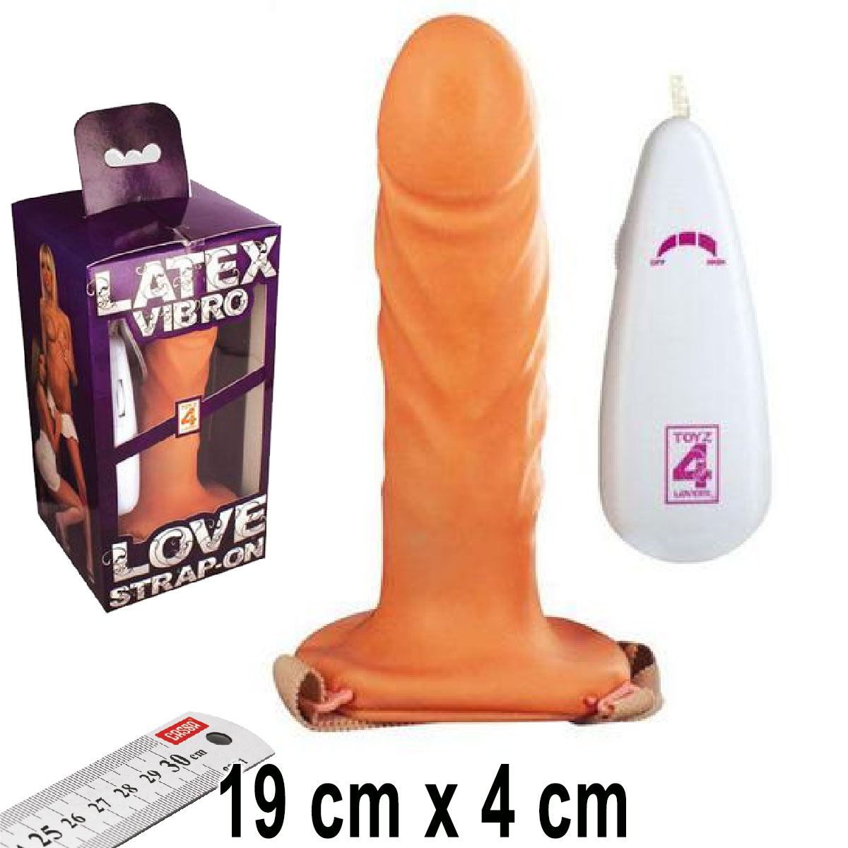 Love Strap-On 19 cm Boy 4 cm ap Titresimli Yumusak Latex Ii Bos Belden Baglamali Protez Penis AL-41-0179