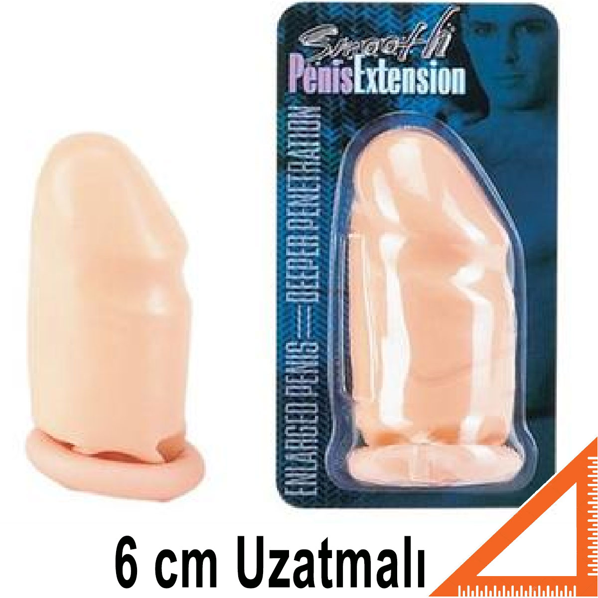 The Extender Ten Rengi Titresimli 6 cm Uzatmali Prezervatif AL-41-1720-02