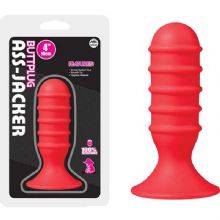 Ass Jacker Vantuzlu Kırmızı 10 cm Anal Plug C-1318K